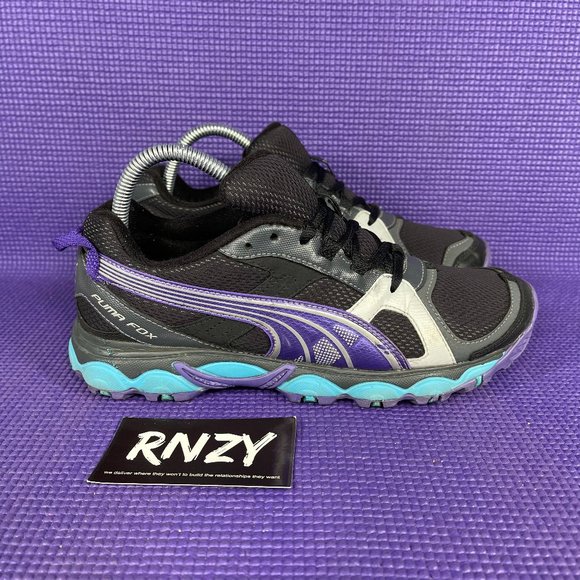 Puma Shoes - Puma Fox Black Silver Purple Athletic Sneakers